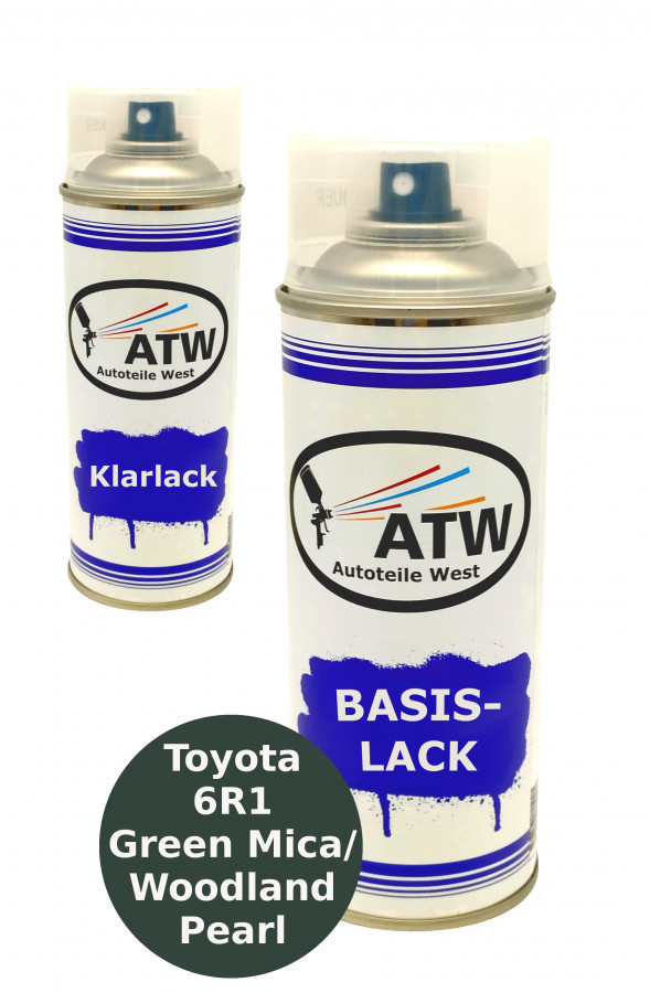 Autolack für Toyota 6R1 Green Mica / Woodland Pearl+400ml Klarlack Set